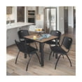 thumbnail image 3 of Regency Kee 36 in. Medium Square Breakroom Table- Noble Oak Top, Black Legs, 3 of 5