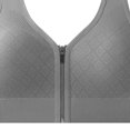 thumbnail image 6 of Feancey Zip Front Sports Bras for Women Wide Strap Casual Workout Yoga Bra Full Coverage Smoothing Underwire Bralettes Seamless Everyday Brassiere Gray Free Size, 6 of 6