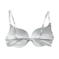 thumbnail image 3 of URMAGIC Women's 3/4 Cup Push Up Front Closure Stripe Bra Smooth Bralette Brassiere, 3 of 3