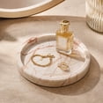 thumbnail image 5 of Natural Marble Vanity Tray Round Decorative Catchall Tray For Jewelry Candle Perfume Bathroom Kitchen 1 Pack, 5 of 7