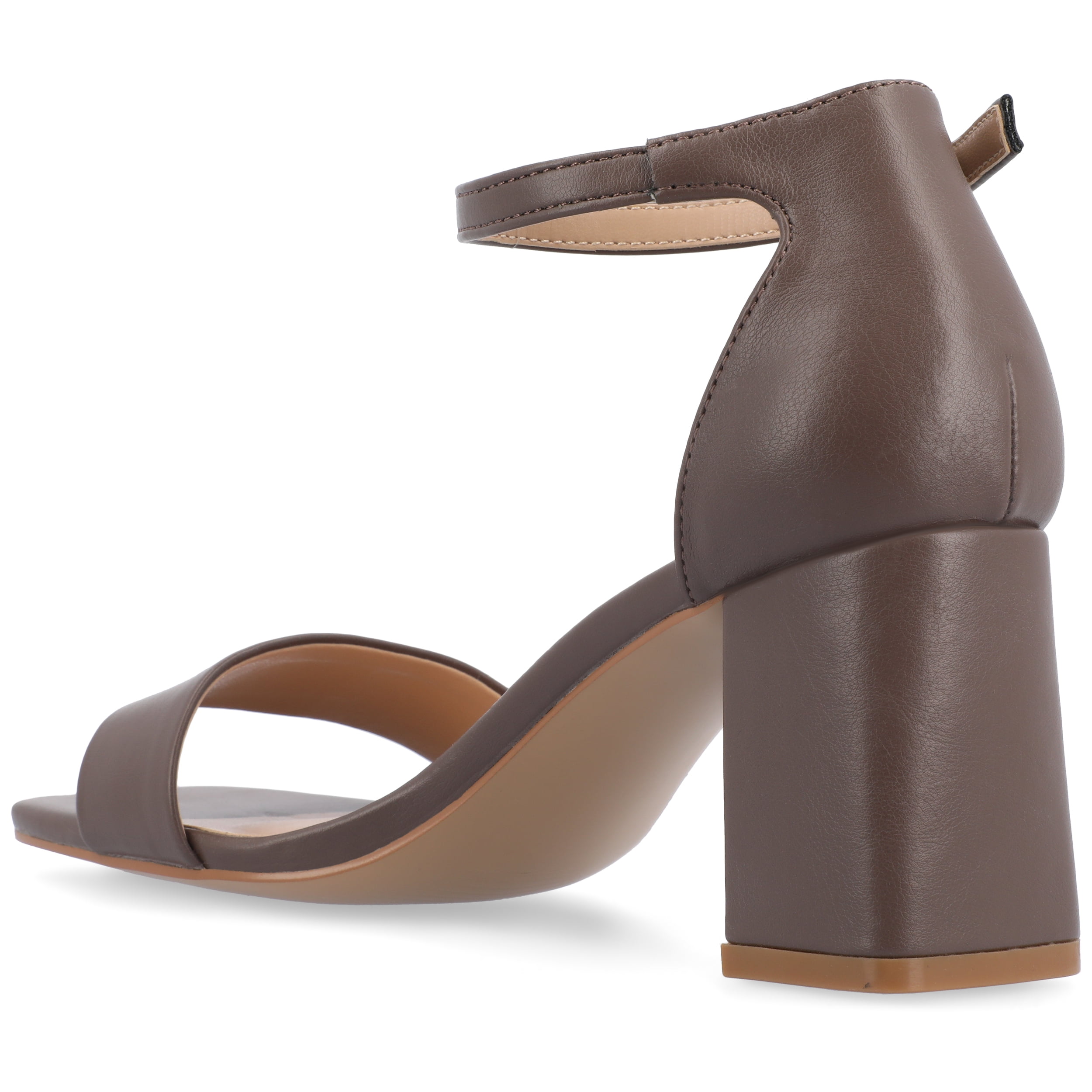 Journee Women's Valenncia SuperNatural Shades Narrow Width Open Square Toe Ankle Strap Sandals