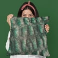 thumbnail image 3 of Plutus Emerald Green Plush Pelt Animal Faux Fur Luxury Throw Pillow - Double sided 18" x 18", 3 of 5