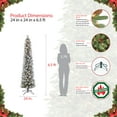 thumbnail image 2 of Puleo International 6.5 ft. Pre-Lit Flocked Portland Pine Pencil Artificial Christmas Tree with 300 UL- Listed Clear Lights, 2 of 4