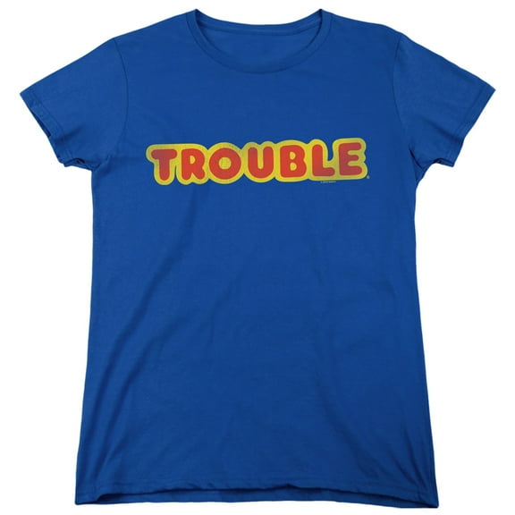 Trouble Logo S/S Women's T-Shirt Royal Blue