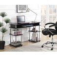 thumbnail image 2 of Convenience Concepts Designs2Go Bureau Étudiant Sans Outils avec Étagères, Noir, 2 of 4