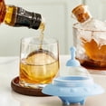 thumbnail image 4 of ZhangC UFO Shaped Large Ice Cube Tray, Silicone Ice Cube Trays for Freezer with Lids, Reusable Big Round Ice Cube Mold Ball Maker for Whiskey,Cocktails and Drinks,Easy Release(4.1"x3.7"), 4 of 6