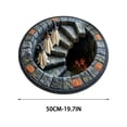 thumbnail image 3 of Halloween 3D Optical Illusion Round Rug, Spooky Staircase Ghost Pumpkin Circular Floor Mat, Non Slip Absorbent Decorative Doormat, for Halloween, Home, Party Decor, 19.7inch, 3 of 6