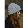 thumbnail image 3 of Michael Michael Kors Women`s Cable Knit Teddy Fleece Winter Beanie Hat (Pearl Heather Grey(538560C-052)/Nickel, One Size), 3 of 3