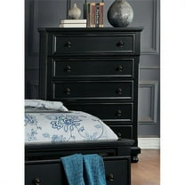 Home Elegance 1714BK-9 54 x 18 x 40 in. Laurelin Chest - Black Sand