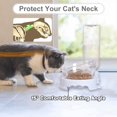 thumbnail image 2 of Gatos Cuencos, Cuenco Doble Elevado para Gatos, Dispensadores de Agua y Comida 3 en 1 para Mascotas, Inclinado a 15° Antivómitos, Antideslizante, para Gatos y Perros, 2 of 5