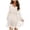 *White, variant on ClodeEU Women's V Neck Long Sleeve Dress ,Dot Loose Babydoll Dress with Elastic Waist White,Womens Plus L
