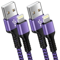 Lightning Cables,2PACK Usb a to Lightning Cable 6ft 10ft,HAOANO USB A Cable to Lightning Cables USB to Lightning Cable 6ft Fast Charger Charging Cable Cords,Purple