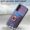 thumbnail image 5 of Wallet Case for Samsung Galaxy A54 5G with Detachable Card Holder, Rotation Ring Stand Case, Magnetic Vintage PU Leather Cover Compatible with MagSafe Shockproof Case for Galaxy A54 5G, Purple, 5 of 10