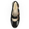 thumbnail image 3 of YDN Women Fashion Round Closed Toe Pumps Slingback Strap Buckles Chunky High Heels Dressy Prom Daily Shoes Size 10.5 Black, 3 of 4