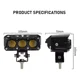 thumbnail image 2 of Par Faros Auxiliares Leds Luces Moto Bicolor Con Ventilador, 2 of 8