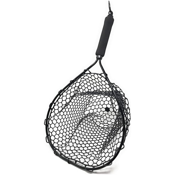 Guyicii Fishing Landing Net With Rubber Mesh Net (Hoop 15X12; Total 22) - (Bc 3657)