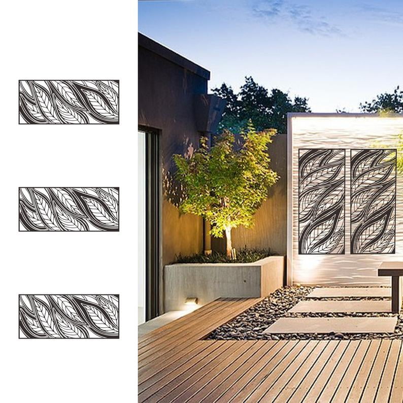 Metal Privacy Screen Fence, Metal Tree Metal Wall Art