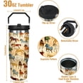 thumbnail image 3 of 30 oz Horse Tumbler With Handle and Straw, 30oz Horse Flip Straw Tumbler Insulated Coffee Travel Mugs Cup Water Bottle Horse Gifts for Horse Lovers Women Girls, 3 of 6
