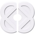 thumbnail image 1 of Ekena Millwork CMP28CE2-06000 28 in. OD x 6 in. ID Square Charlotte Architectural Grade PVC Contemporary Ceiling Medallion - 2 Piece, 1 of 1