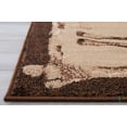 thumbnail image 4 of Handcraft Rugs Cabin Rug  Lodge, Cabin Nature and Animals Area Rug  Modern Nature Pattern Cabin Area Rug  Abstract, Chocolate/Beige/Green-Bear/Lodge 2x 3 feet Doormat, 4 of 7