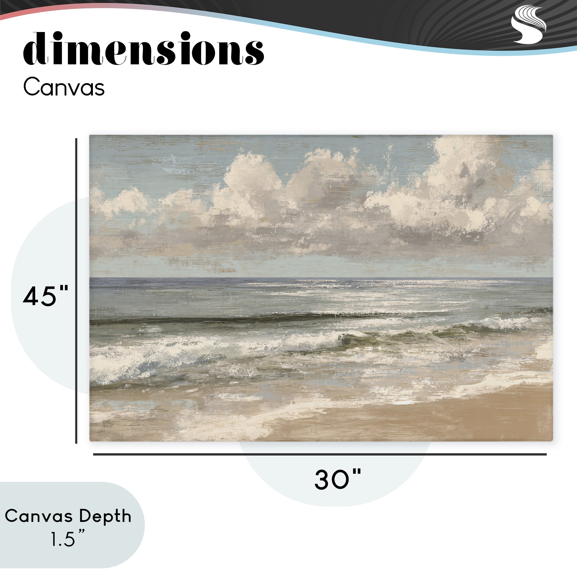 Stupell Industries Distressed Beach Horizon Canvas Wall Art, design by Jacky Ngan