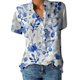 thumbnail image 1 of Gibobby Camisetas Mujer Manga Corta Blusas negocios para mujer, moda 2023, camisa con cuello y bolsillo con botones, camiseta holgada informal manga co(Azul,XL), 1 of 3
