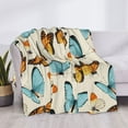 thumbnail image 3 of Naloa Butterflies Flannel Blankets - Thick and Warm Blanket for Winter, Soft Fuzzy Plush King Blanket for All Seasons40"x30", 3 of 6