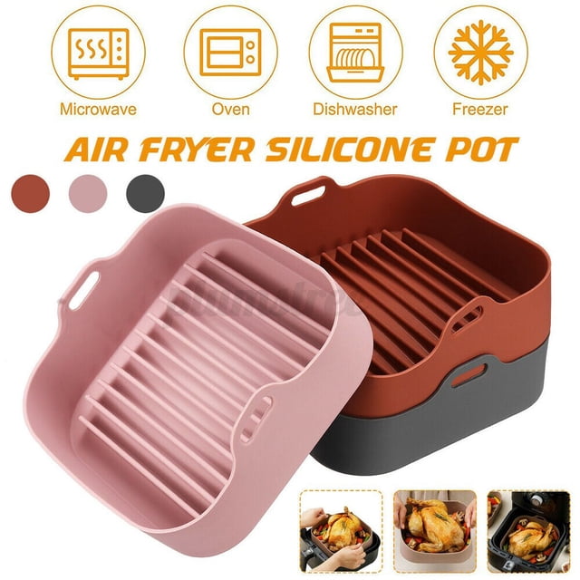 New Airfryer Silicone Pot Multifunctional Air Fryers Oven Accessories Bread Fried Chicken Pizza Basket Baking Tray Baking Dishes7 He Qiyong unisex