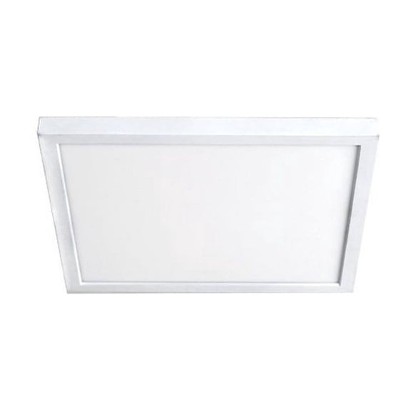 WAC Lighting Square 11" 1-Light 3500K Energy Star Aluminum Flush Mount in White