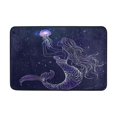 thumbnail image 5 of Wobogo Mermaid and Jellyfish Bathroom Shower Curtain Set with Floor Mat and Hooks Ultra Waterproof Visible Slider Beads, 5 of 7