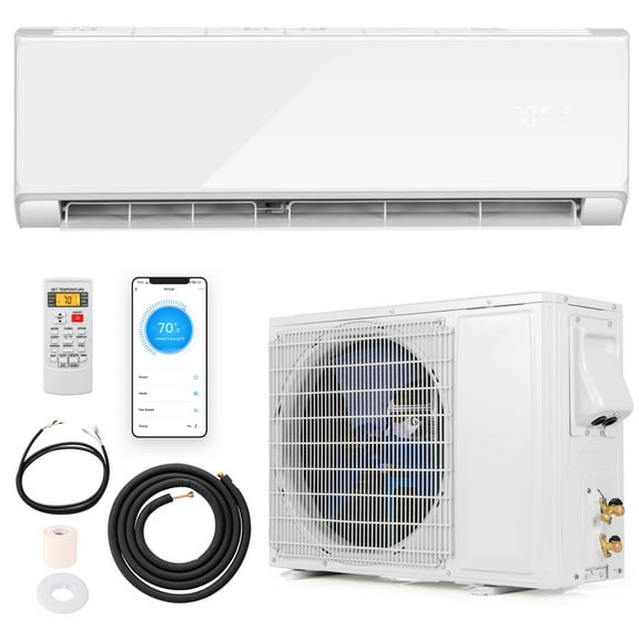 Gymax 12000 BTU Mini Split Air Conditioner & Heater 22 SEER2 208-230V AC Unit White