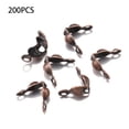 thumbnail image 2 of Kearding Conectores de joyería de 200 Uds., cuentas de crimpado a juego, componentes de conexión Multicolor, extremo de cadena de bolas para Artesanía Cobre Antiguo, 2 of 6