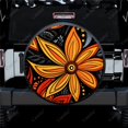 thumbnail image 1 of Floral African Authentic Flowers Pattern Polyester Universal Spare Wheel Tire Cover Wheel Covers for Trailer RV SUV Truck Camper, 1 of 5