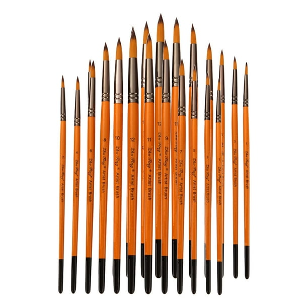 24 pinceles de pintura para artistas, de pintura al acrílica, suministros para manualidades perfecl pinceles de acuarela