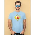 thumbnail image 2 of Funny Heart T-Shirt Men -Engin Selcuk Designs, Male 3X-Large, 2 of 4