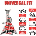 thumbnail image 5 of BIG RED Steel Jack Stands: Double Locking, 3 Ton (6,000 lb) Capacity, Red, 1 Pair，DMT43002A, 5 of 5