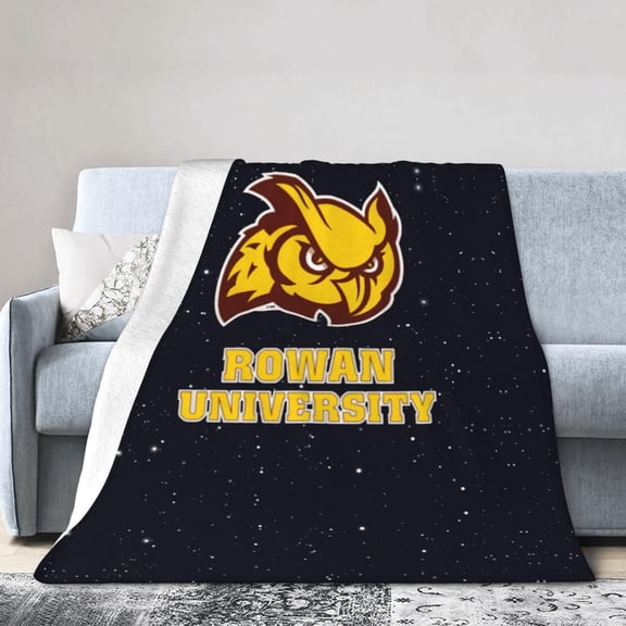 Rowan University Fleece Blanket, Very Soft Microfiber Flannel Blanket for Couch Warm and Cozy for All Seasons