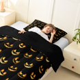 thumbnail image 3 of Homewish Happy Halloween Theme Twin Comforter Sets,Spooky Pumpkin Lantern Pattern Bedding Set,Black Orange,Black Reversible,2pcs,1 Comforter and 1 Pillowcase, 3 of 7