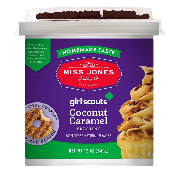 Miss Jones Baking Co. Girl Scouts Salted Caramel Frosting with Chocolate Sprinkles
