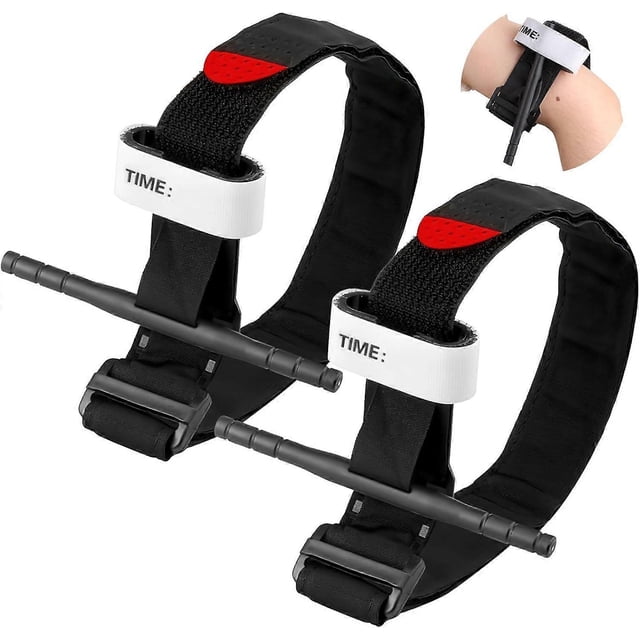 2PCS Tourniquet, Emergency Tourniquet, Tactical Emergency Strap Single Handed Application, Torniquetes Medical First Aid Equipment for Hiking Camping