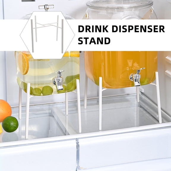 OUNONA White Drink Dispenser Stand for Home Use, Fits Beverage and Water Jugs, and Versatile Design