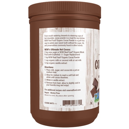 ナウフーズ オーガニックココアパウダー 340g (12oz) NOW Foods Cocoa Powder Organic