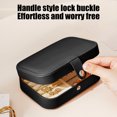 thumbnail image 5 of Portable Travel Minimalist Jewelry Box - Compact Storage Case for Rings, Necklaces/Earrings, Durable Hard-Shell Jewelry Organizer for Travel & Daily Use, Perfect for Jewelry Lovers, 6*4*2in, Black, 5 of 7