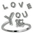 thumbnail image 2 of Finger Rings Simplicity English Letters Rings Fashion Jewelry Knuckle RingsNew for 2024 CD, 2 of 3