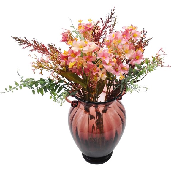 Artificial Flower 3 Bunches of 17 Inch Flower Arrangements Roseus Coreopsis with Decorative Branches for Wedding Bridal Bouquet Home Decor Housewarming Gift Centerpiece Reception(Pink)