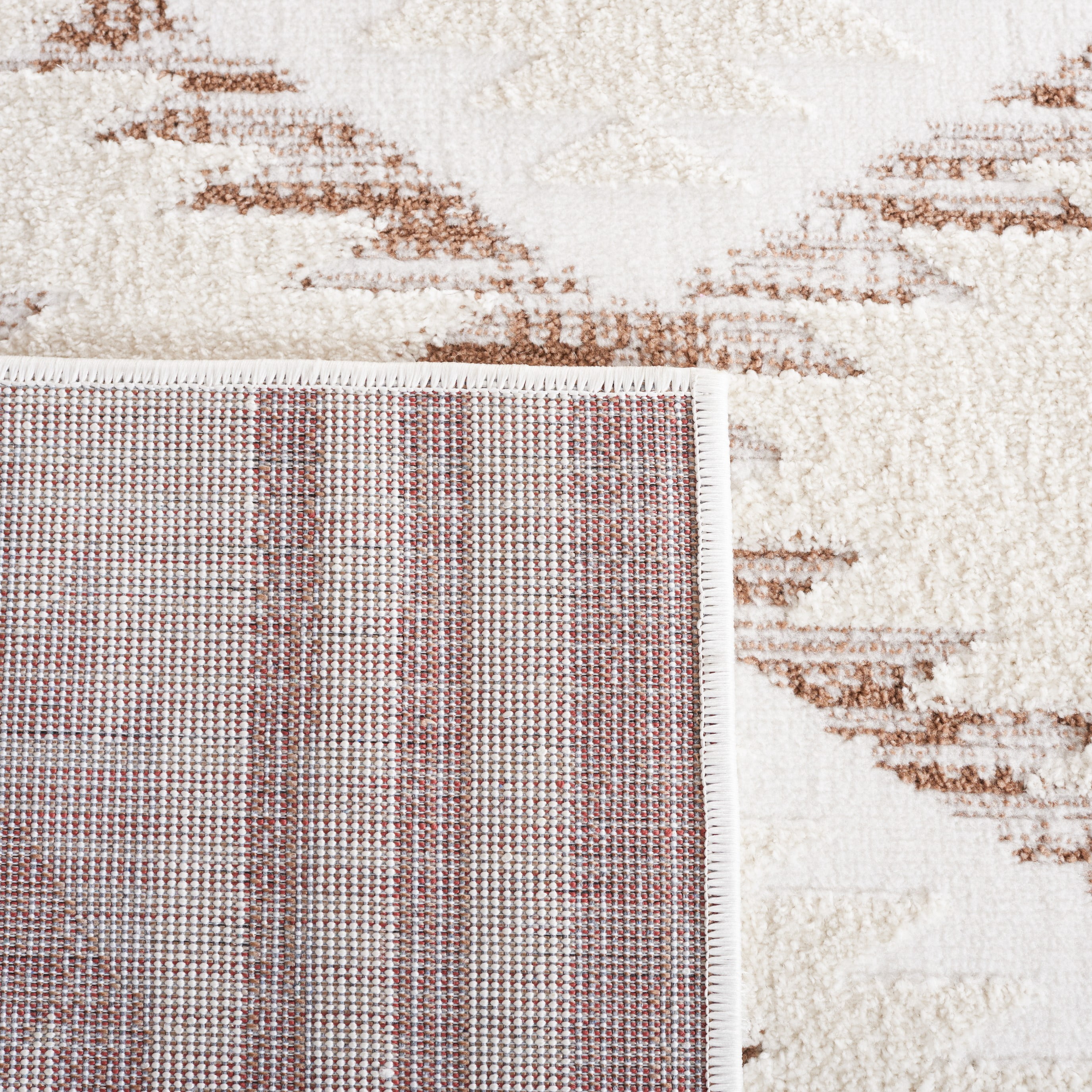 SAFAVIEH Alamo Stamen Geometric Area Rug, Ivory/Taupe, 8' x 10'