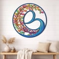 thumbnail image 2 of Colorful Crescent Moon Metal Wall Art, Boho Nature Steel Wall Hanging Decor, 2 of 8