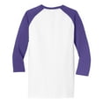 thumbnail image 4 of Mafoose Mens Core Blend 3/4-Sleeve T-Shirt White/Purple Medium, 4 of 6
