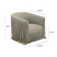 thumbnail image 2 of TOV Furniture Shag Me Grey Vegan Leather Swivel Chair, 2 of 6