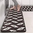thumbnail image 2 of Kitchen Rugs Sets Of 2,Black White Geometric Pattern Anti Fatigue Kitchen Mat Rugs Non Slip Washable,Decorative Kitchen Floor Mats for Kitchen,Sink,Laundry,17"x47"+17"x47", 2 of 5